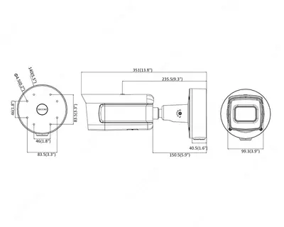 8 MP tashqi silindrsimon DeepinView IP-kamera IDS-2CD7A86G0-IZHS (2.8–12 mm) C WST